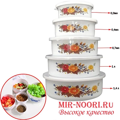 Набор Посуда эмал.5 шт  7280 (1х24)