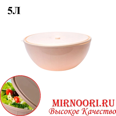Салатница с крышкой пластм.5л. 006 (1х10)