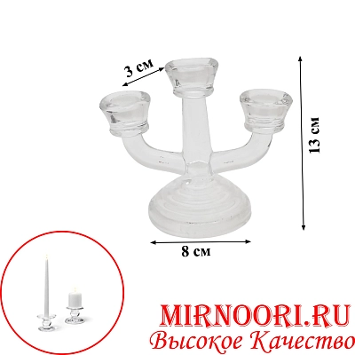 Подсвечник стекло 6713 (1х36)